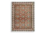 Qaabiz Sienna/Ivory/Black Large Rug - Ornate Home