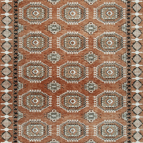 Qaabiz Sienna/Ivory/Black Large Rug - Ornate Home