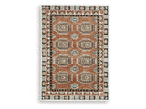 Qaabiz Sienna/Ivory/Black Medium Rug (Online Special Price) - Ornate Home