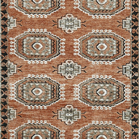 Qaabiz Sienna/Ivory/Black Medium Rug (Online Special Price) - Ornate Home