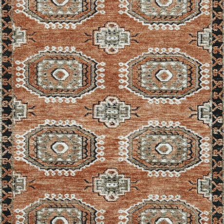 Qaabiz Sienna/Ivory/Black Medium Rug - Ornate Home