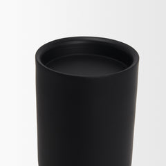 Qamra Black Tall Metal Pillar Candle Holder - Ornate Home