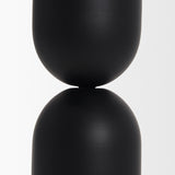 Qamra Black Tall Metal Pillar Candle Holder - Ornate Home