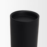 Qamra Medium Black Metal Pillar Candle Holder - Ornate Home
