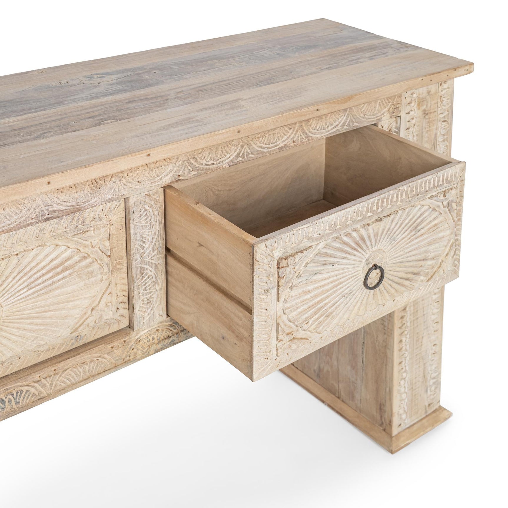 Qena Butterwood Blend 4 Drawer Console Table - Ornate Home