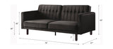 Qinven Dark Brown Adjustable Sofa - Ornate Home