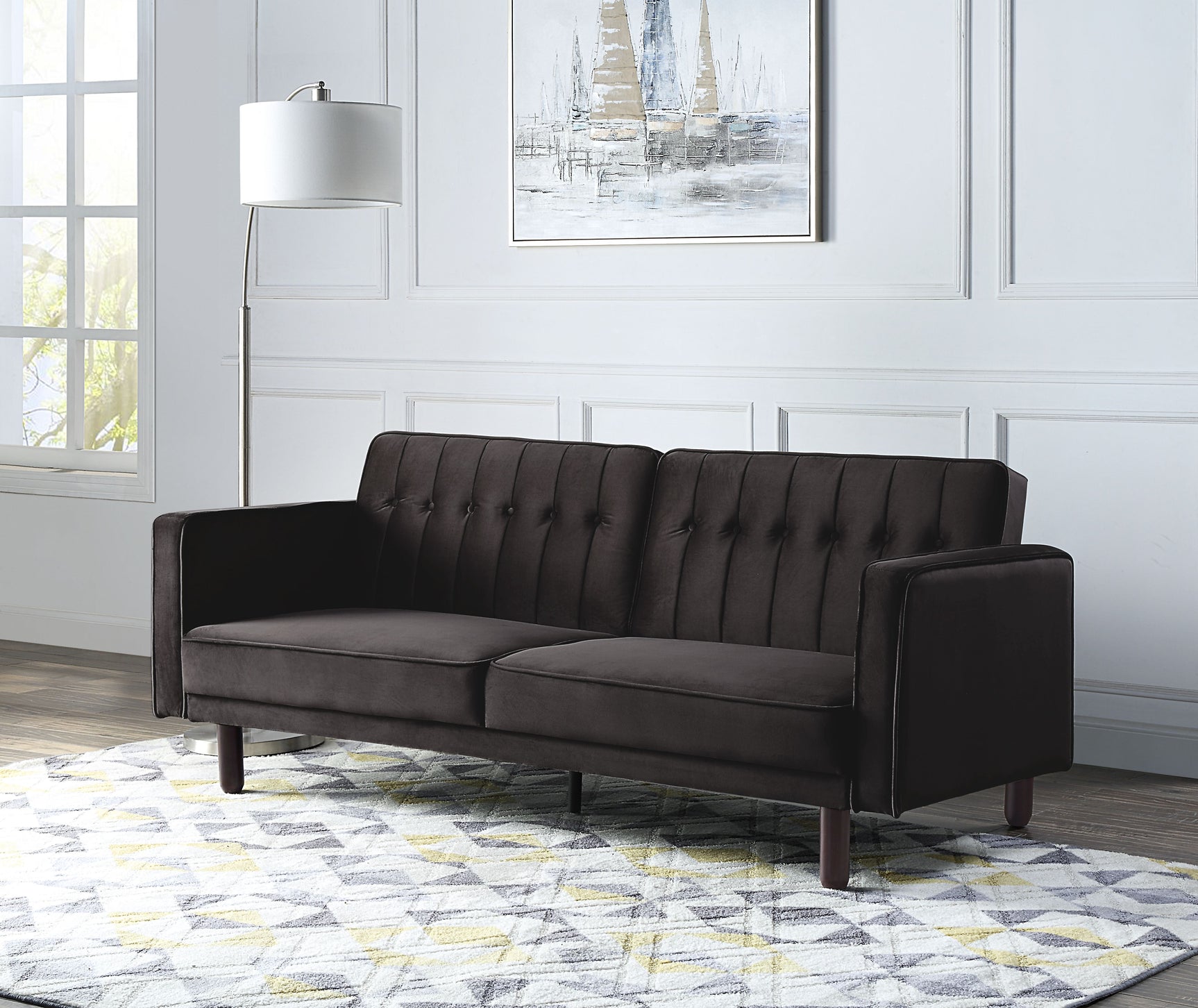Qinven Dark Brown Adjustable Sofa - Ornate Home