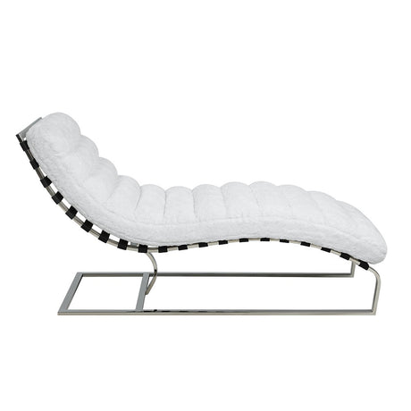 Qortini White Chaise - Ornate Home