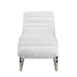 Qortini White Chaise - Ornate Home