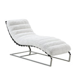 Qortini White Chaise - Ornate Home