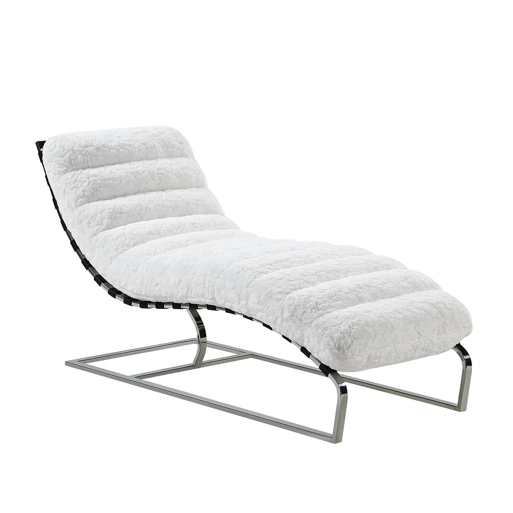 Qortini White Chaise - Ornate Home