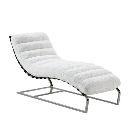 Qortini White Chaise - Ornate Home