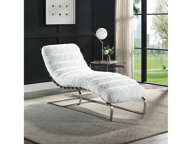 Qortini White Chaise - Ornate Home