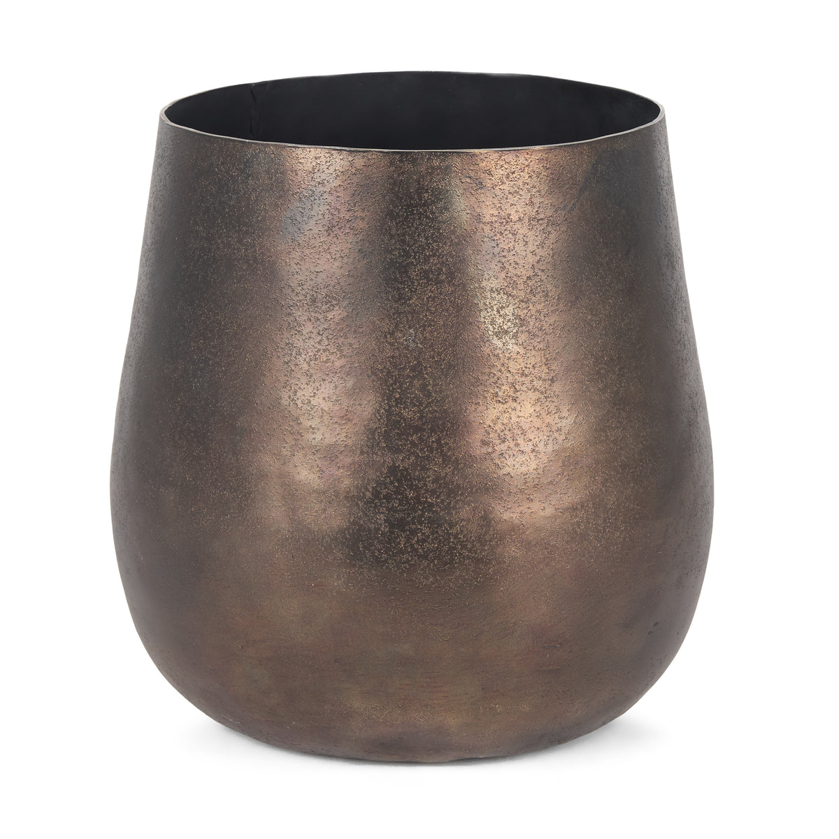 Quade Gold Large Textured Metal Planter