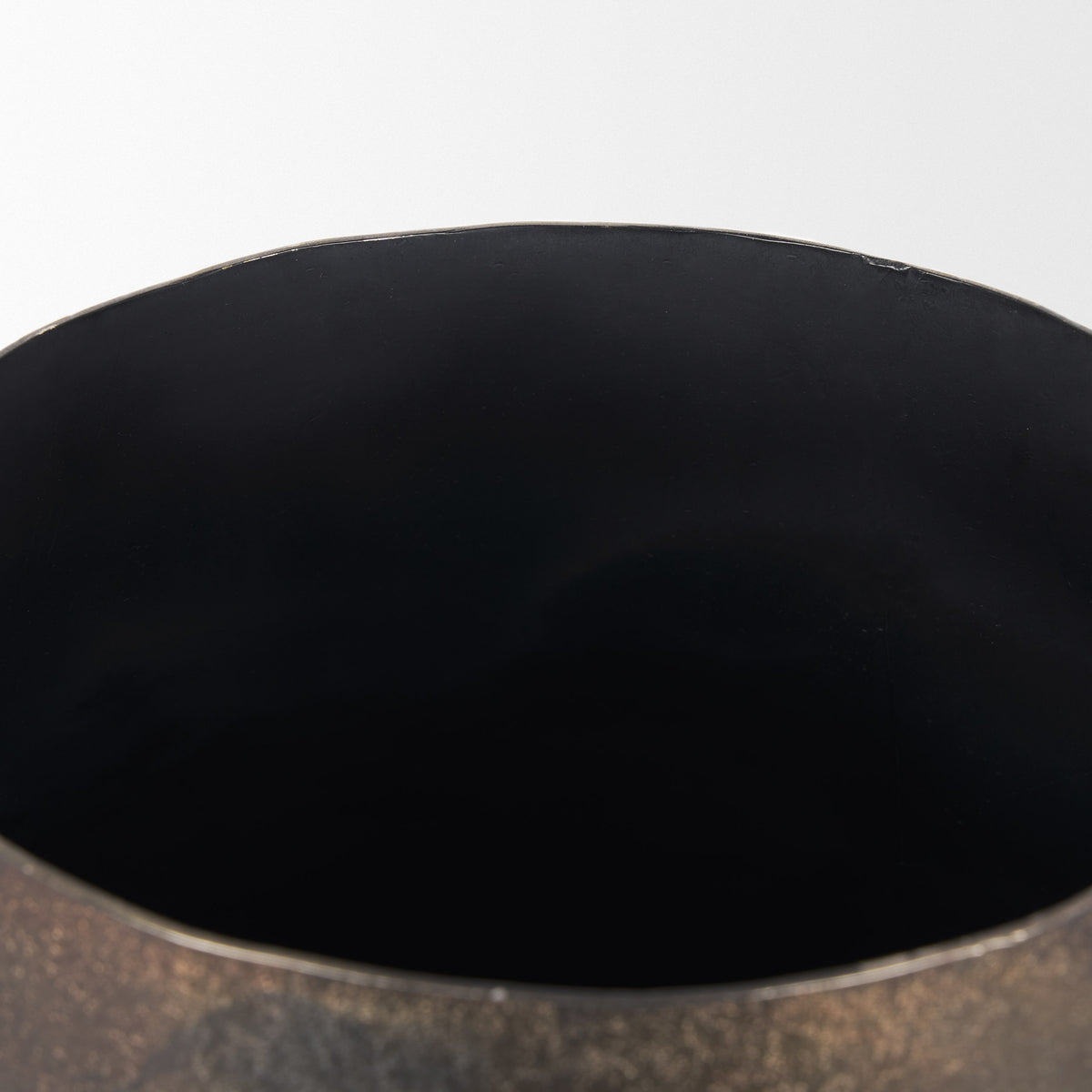 Quade Gold Large Textured Metal Planter