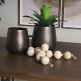Quade Gold Small Metal Planter - Ornate Home