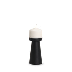 Quadir Matte Black Short Metal Candle Holder - Ornate Home