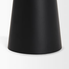 Quadir Matte Black Short Metal Candle Holder - Ornate Home