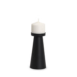Quadir Medium Matte Black Metal Candle Holder - Ornate Home