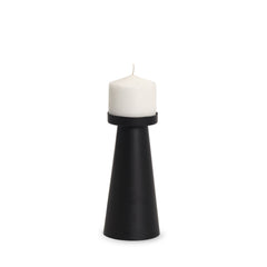 Quadir Medium Matte Black Metal Candle Holder - Ornate Home