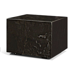 Quadra Black 20" Solid Marble Square Coffee Table
