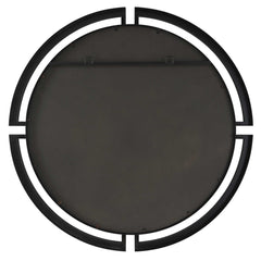 Quadrant Black Modern Round Mirror - Ornate Home
