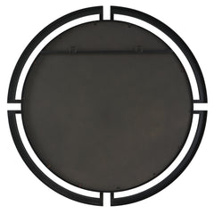 Quadrant Black Modern Round Mirror - Ornate Home