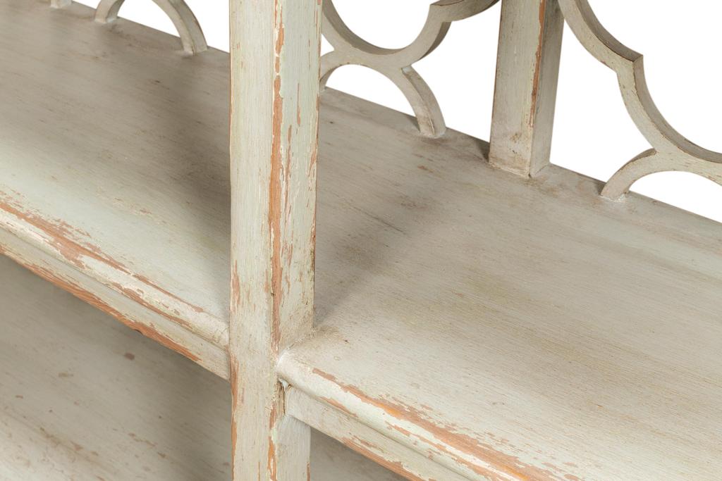 Quatrefoil Green Bookshelf Console Table - Ornate Home