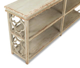 Quatrefoil Green Bookshelf Console Table - Ornate Home