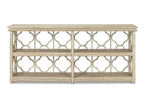 Quatrefoil Green Bookshelf Console Table - Ornate Home