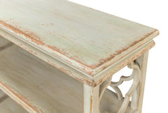 Quatrefoil Green Bookshelf Console Table - Ornate Home