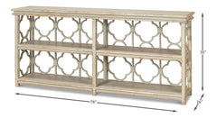 Quatrefoil Green Bookshelf Console Table - Ornate Home