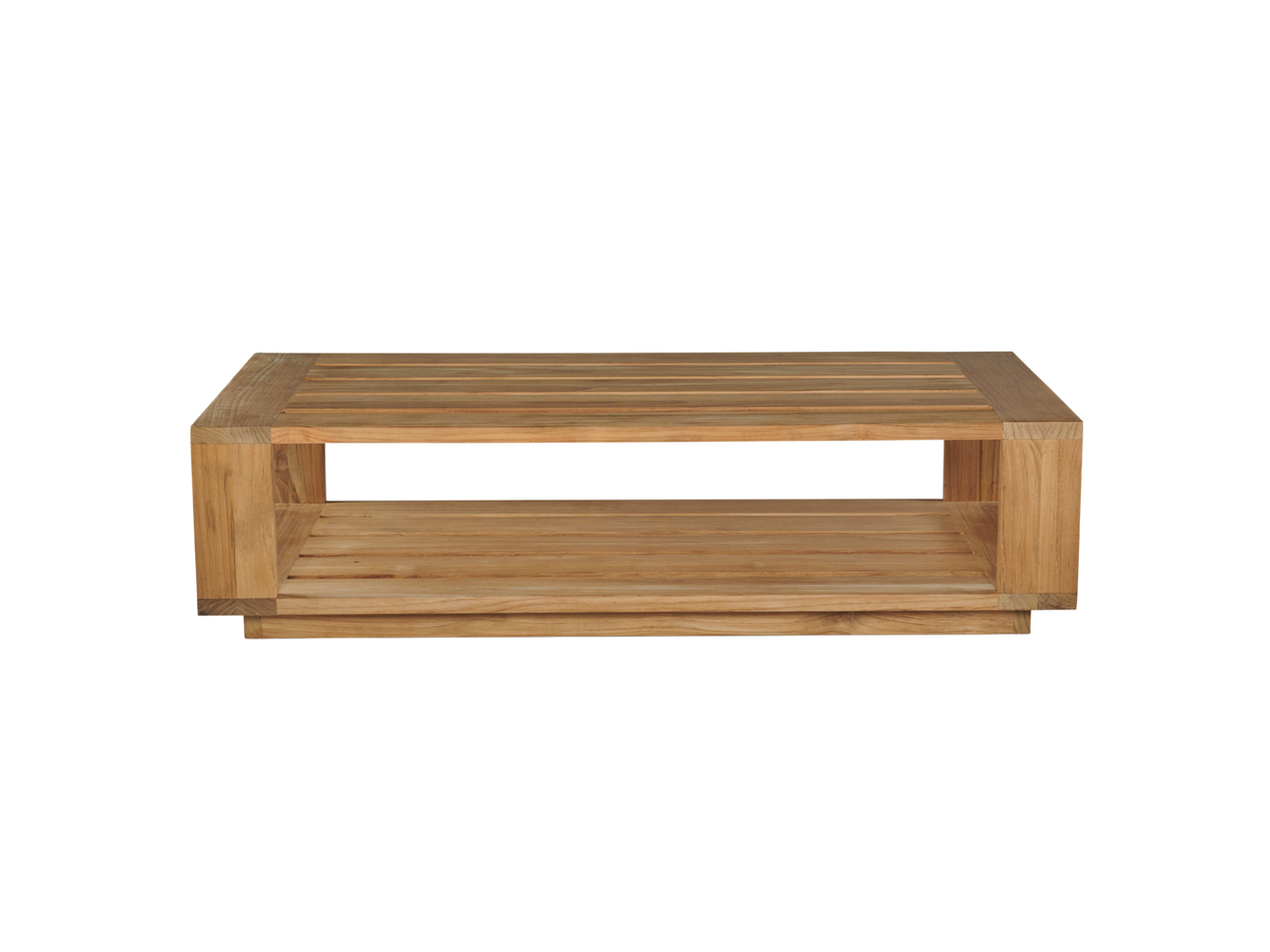Qube Rectangular Teak Outdoor Coffee Table - Ornate Home