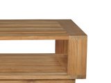Qube Rectangular Teak Outdoor Coffee Table - Ornate Home
