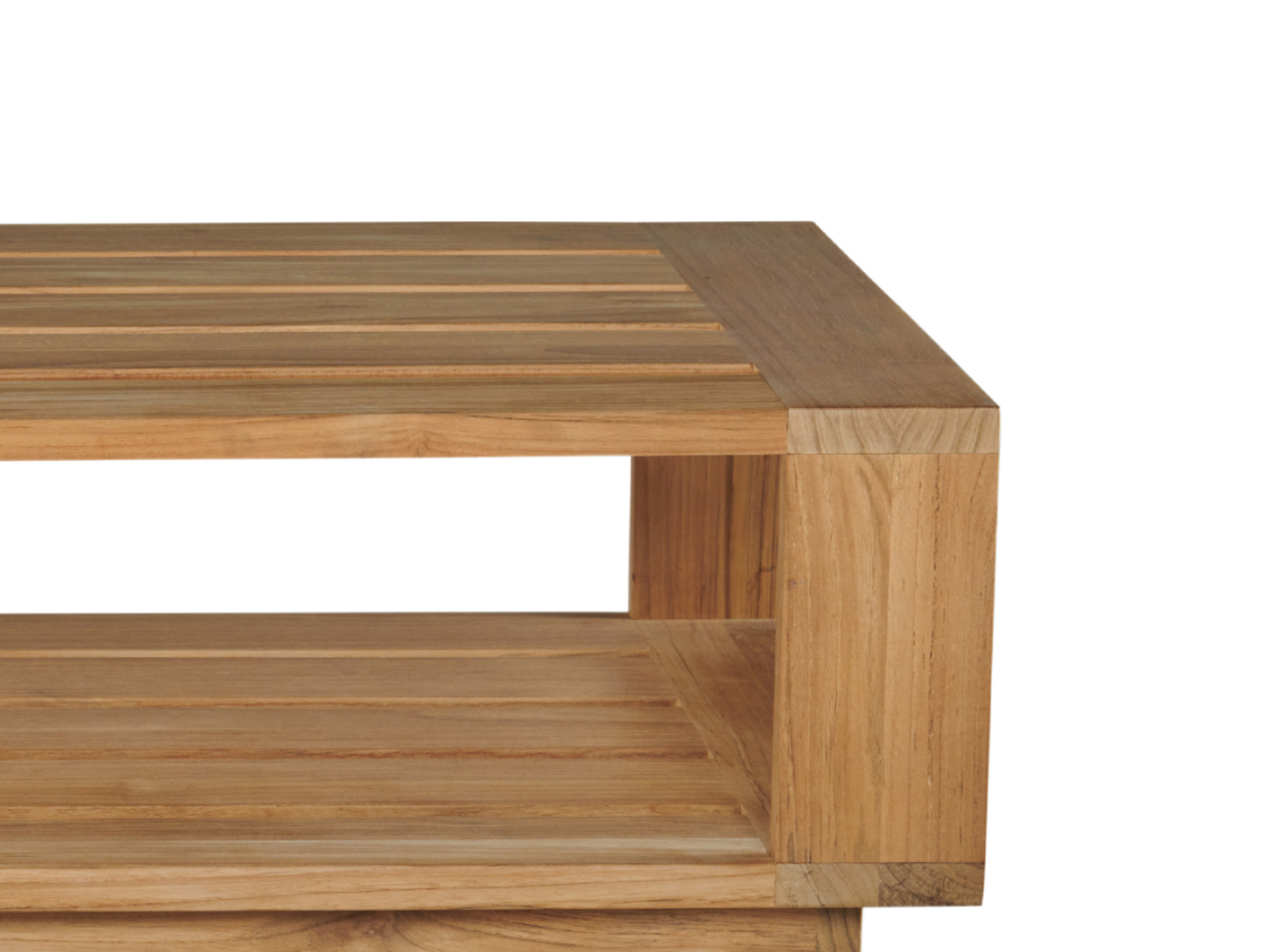 Qube Rectangular Teak Outdoor Coffee Table - Ornate Home