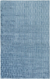 Quealy Blue Patterned 3x5 Small Viscose Rug - Clearance - Ornate Home