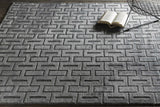 Quealy Blue Patterned 3x5 Small Viscose Rug - Clearance - Ornate Home