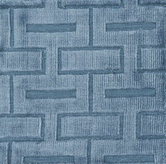 Quealy Blue Patterned 3x5 Small Viscose Rug - Clearance - Ornate Home
