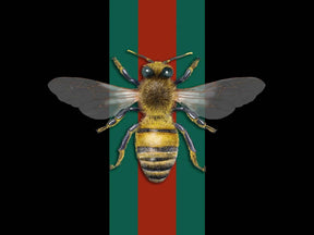 Queen Bee Tempered Glass w / Foil Wall Art - Ornate Home