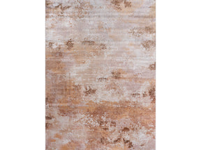 Queen Beige Modern Abstract Easy Silk Rubber Backing Soft Area Rug - Ornate Home