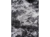 Queen Gray Modern Abstract Easy Silk Rubber Backing Soft Area Rug - Ornate Home