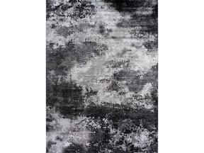 Queen Gray Modern Abstract Easy Silk Rubber Backing Soft Area Rug - Ornate Home