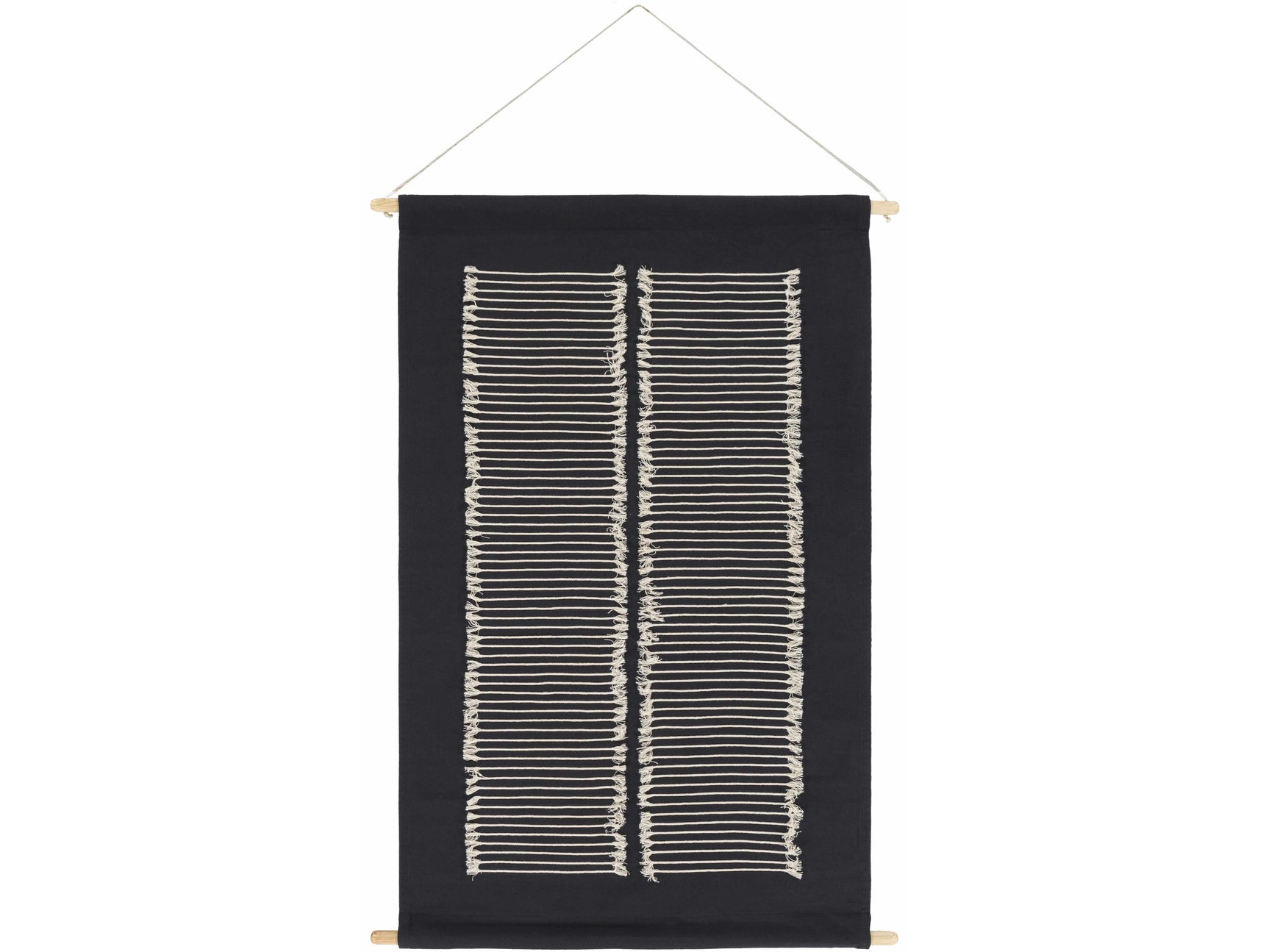 Queen Navy Fringed Wall Hanging - Ornate Home