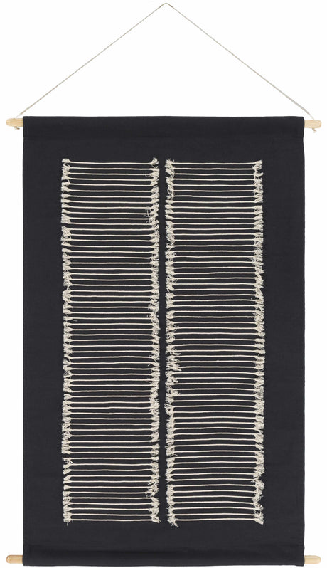 Queen Navy Fringed Wall Hanging - Ornate Home