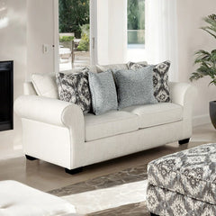 Queensbury White Upholstery Living Room Set - Ornate Home