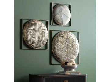 Quest Bronze/Gray Wall Decor (Set Of 3) - Ornate Home