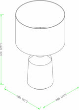 Quezon Beige Resin Table Lamp - Ornate Home