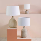 Quezon Beige Resin Table Lamp - Ornate Home