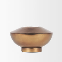 Quiana Medium Textured Gold Metal Vase - Ornate Home
