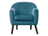 Quill Blue Velvet Accent Chair - Ornate Home